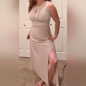 Elegant Cream Evening Gown